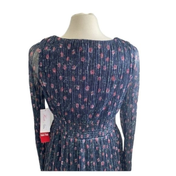 Haute Nites Size 9 Layer Flattering Maxi Floral Dress Long Sleeve NEW - Picture 10 of 10
